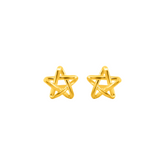 22K Gold Star Stud Earrings